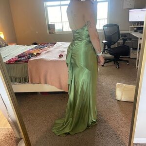 Vintage Betsy & Adam Green satin maxi dress